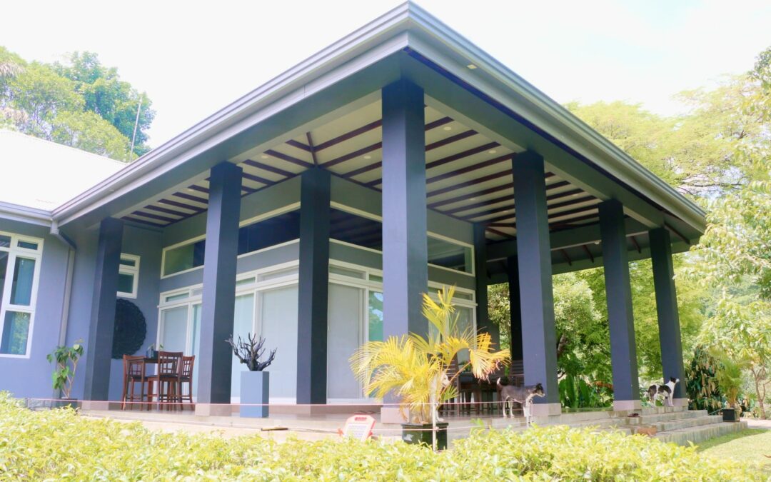 A tea bungalow  with a perfect finishing using UPVC  doors and windows